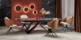 extendable table black marble LARIO