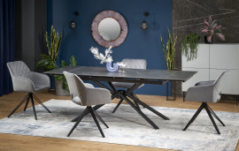 extendable table black marble TORINO