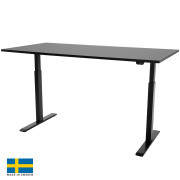 Electric height-adjustable desk SCANDIC, black/black