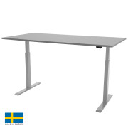 Electric height-adjustable desk SCANDIC, gray/gray