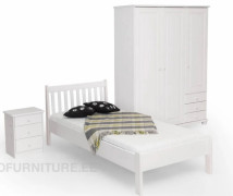 White wooden bed BELLA