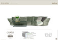 high-quality designer sofa with pocket spring system EULARIA