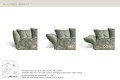 high-quality designer sofa with pocket spring system EULARIA