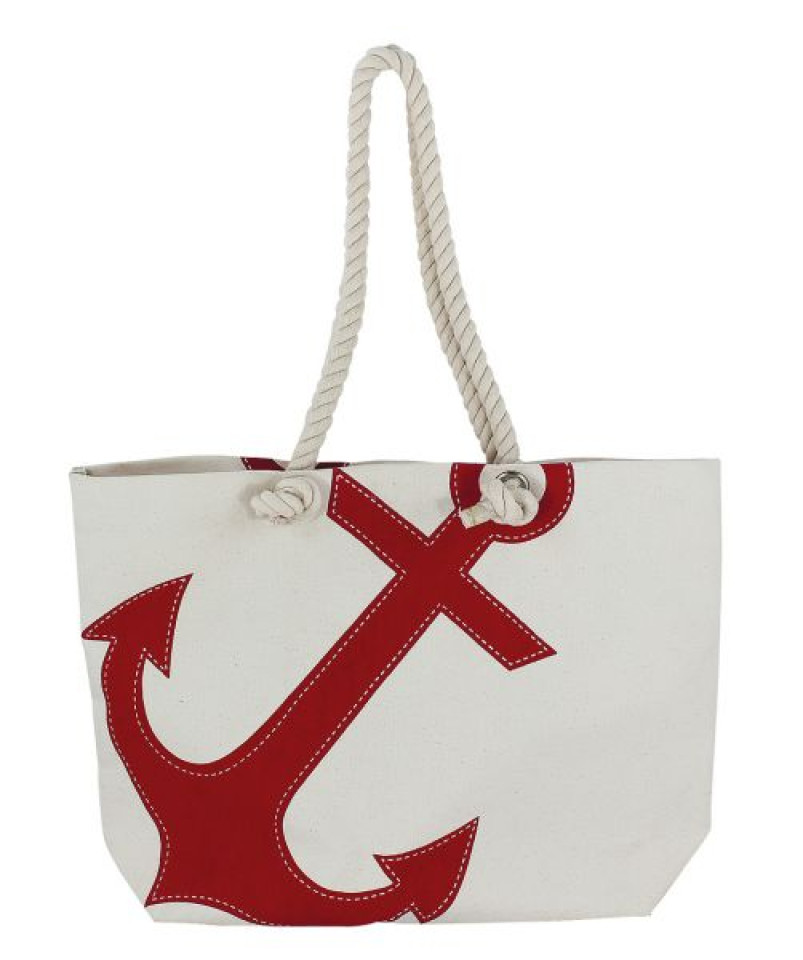 Shopping-bag with anchor print 9831