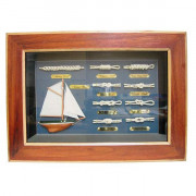 Картина с морскими узлами за стеклом Nr. 5585