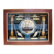 Картина с морскими узлами за стеклом Nr. 5586
