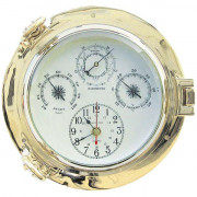 Barometer, hygrometer, thermometer, clock 1244