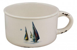 Pot with handle with boat design Nr.3953